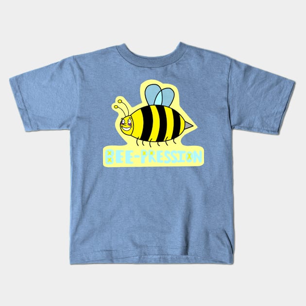 Bee-pression Kids T-Shirt by pellaanderson